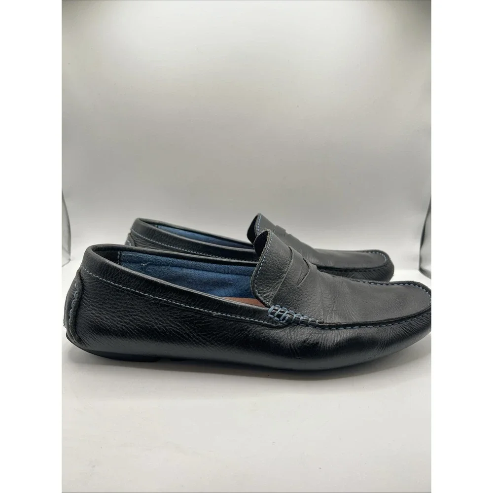 Donald J Pliner Vinco-98 Men's Penny Driving Loafers Shoes Sz11 Leather Blk  MS4